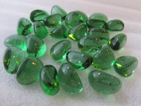 Aquarium Green Glass Beans