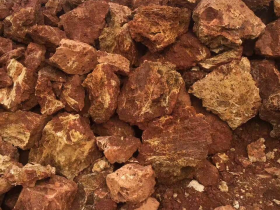 Red Multilayer Rocks Blocks