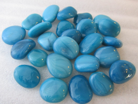 Ocean Blue Glass Pebble for Fish Tank